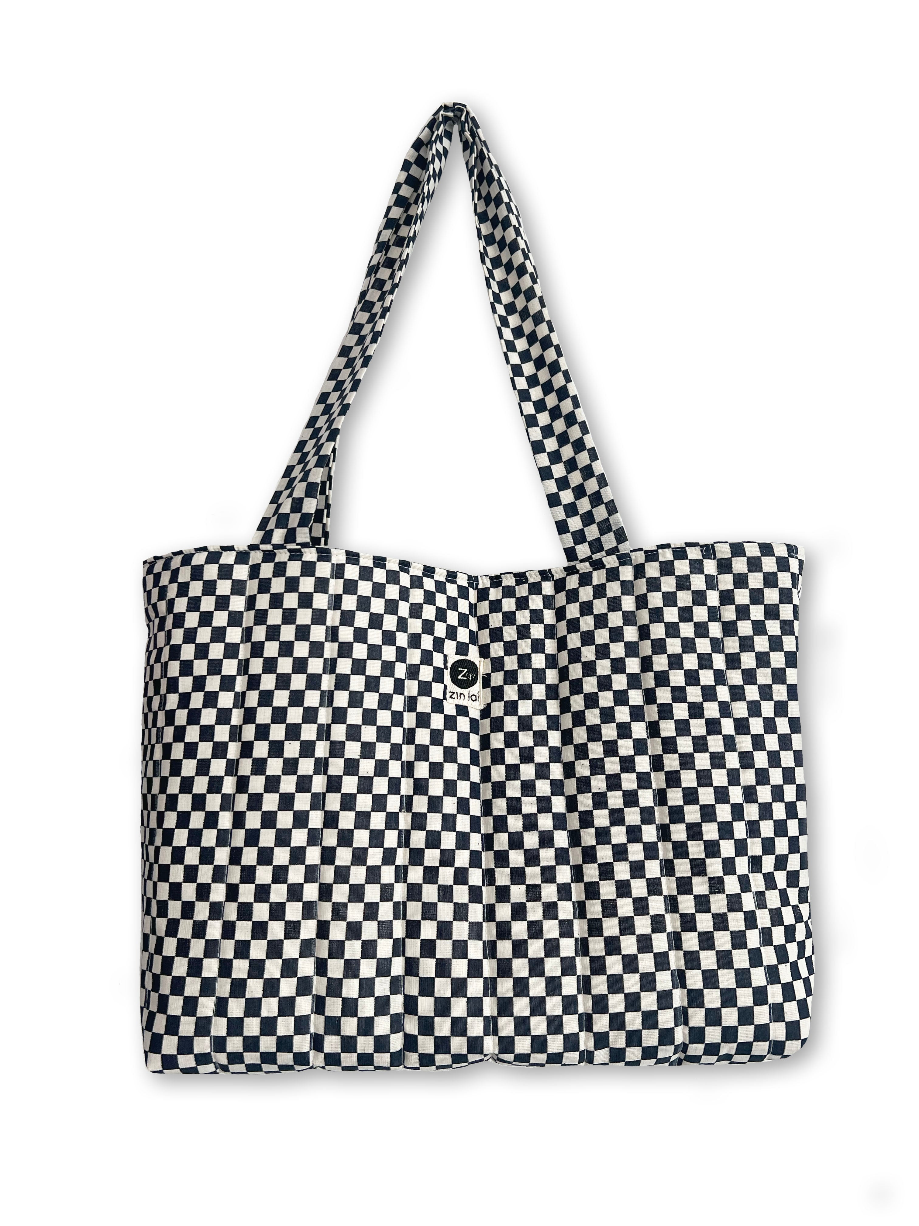 Tote acolchonada Checkers