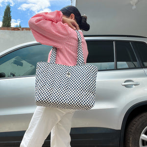 Tote acolchonada Checkers